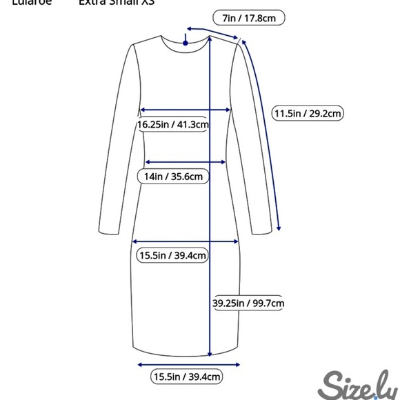 LulaRoe Juniors Knit Midi Sheath Dress XS USA - Picture 16 of 16